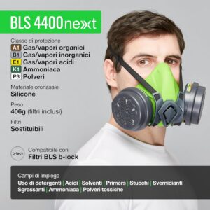 semimaschera BLS 4400next + filtri ABEK1P3